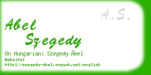 abel szegedy business card